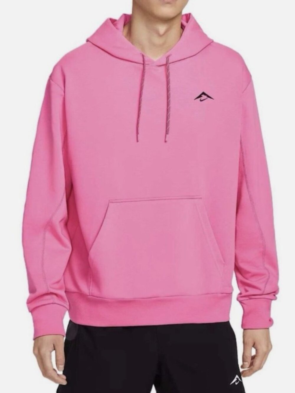 Nike Trail Dri-Fit Running Pullover Hoodie Mens (XL) Pink Loose Fit HJ3570-684